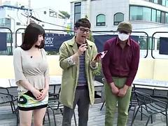 Asiático, Chica, Tetas grandes, Japonés, Coreano, Público, Sexo soft, Tetas