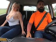 Big natural tits blonde hardcore sex and facial after near miss