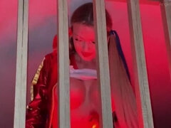 Anal, Rubia, Tacones, Masturbación, Desnudo, Ruso, Solo, Medias largas