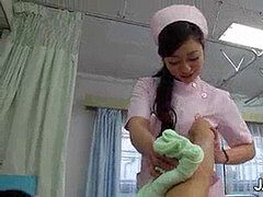 Asiatisch, Blasen, Arzt, Behaart, Japanische massage, Krankenschwester, Zierlich, Realität