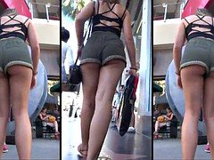 素人, 美女, 茶髪の, 大学生, アウトドア, のぞき