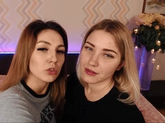Смазливые, Подружка, Поцелуи, Лесбиянка, Вебкамера