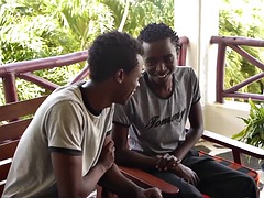 African black gay fucked by a BBC fucker in a tight anal hole