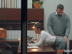 Cul, Queue, Domination, Piercing, Chatte, Rugueux, Cheveux courts, Branlette espagnole