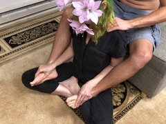 Footing, feet fetish, weird fuck