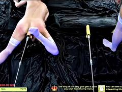 美女, デカパイ, ブロンド, ボンデージ, フェティッシュ, ハードコア, オッパイの, おもちゃ