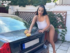 Amateur, Gorda, Culo grande, Morena, Coche, Madres para coger, Piscina, Solo