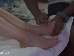 Saucy harlot public foot fetish adult scene