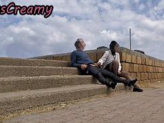 Leie, Strand, Blasen, Spermaladung, Flashen, Hardcore, Nackt, Student