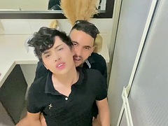 Anal, Salle de bains, Éjaculation interne, Homosexuelle, Douche, Suçant
