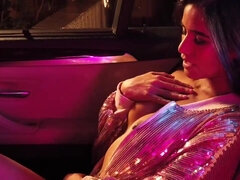solo teen in the car - Big titties