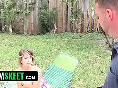 アメリカ人, お尻, デカ尻, デカチン, Hd, 小柄, プール, ラフ
