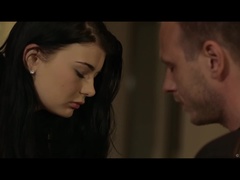 Noire, Sucer une bite, Bondage, Brunette brune, Couple, Tir de sperme, Doigter, Chatte