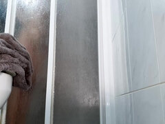 Británico, Pareja, Hd, Pequeña, Afeitado, Ducha, Voyeur, Esposa