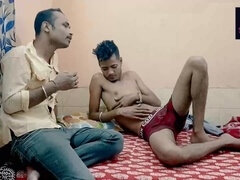 Indian Bhabi enjoys a wild threesome with rear end style and internal cumshot