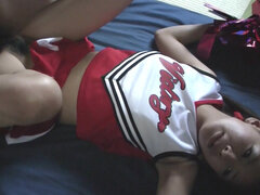 Passionate sex with Japanese cheerleader Tomomi Matsuda