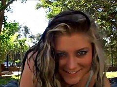 Big tits creampied in the public
