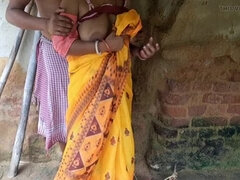 Sexy Indian Bhabhi Outdoor Doggystyle with Trilokinath - Big Boobs and Hard Fucking