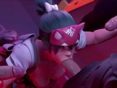 Grote kont, Gapende, Gigantische lul, Monster, Klein, Kut duiken, Kousen, Strak