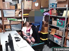 Horny Schoolgirl In Troubles For Stealing in a Shop - Alyssa Cole