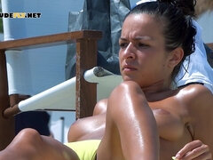 Adorable, Amateur, Plage, Nudiste, Public, Adolescente, Voyeur