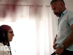 Pervy Stepdad Gives Latina Stepdaughter Sex Lessons