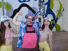 18, デカ尻, デカチン, フェラチオ, バック, 女 人男 人, 自然山雀, ティーン