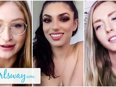 Grosse titten, Blondine, Fingern, Hd, Muschi, Flotter dreier, Titten, Spielzeuge