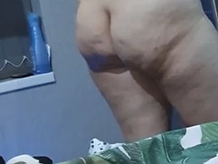 Stepmom with a big ass without panties almost caught her stepson jerking off under the blanket