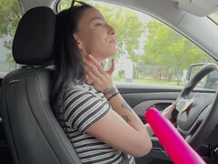 Grote lul, Pijpbeurt, Bruinharig, Auto, Grappig, Handbeurt