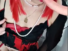 素人, デカチン, 女装男装, ディルド, ヨーロピアン, オナニー, 熟年, バイブレーター