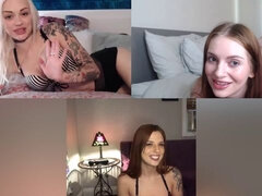 Blonde, Doigter, Béant, Lingerie, Masturbation, Solo, Adolescente, Webcam