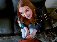 Redhead hot stepmom Marie McCray has fun with her stepson