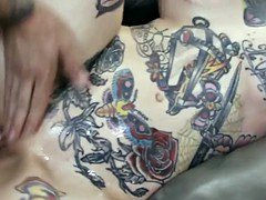 Inked emo slut gets her pussy drilled