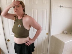 Culo, Cuarto de baño, Culo grande, Mamada, Atrapados, Corrida, Casero, Lesbiana