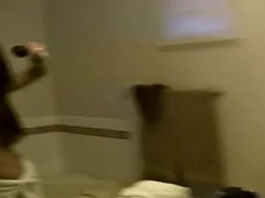 Busty shower babe gets licked out