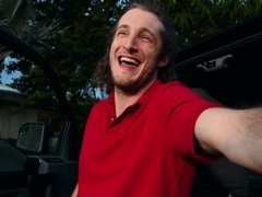 Leie, Blasen, Auto, Im freien, Dürr, Tätowierung, Jungendliche (18+), Titten