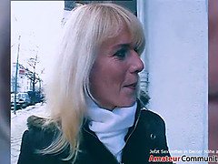 Blondine, Stiefel, Deutsch, Masturbation, Reife frau in den arsch, Milf, Mutti, Strümpfe