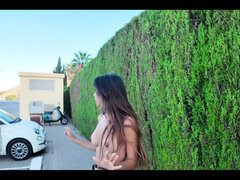 Amateur, Asiatique, Voiture, Habillées, Exhib, Hd, Public, Solo