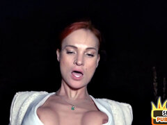 Public amateur POV slut