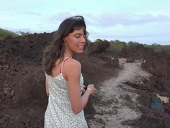 Amateur, Plage, Sucer une bite, Brunette brune, De plein air, Chatte, Nénés, Mouillée