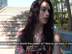 Creampie Climax For American Beauty - Tattooed Anna De Ville rides Martin Gun outdoors