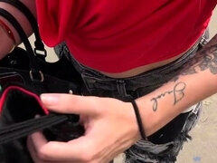 Amateur, Rubia, Mamada, Penetracion con dedos, Al aire libre