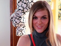 Blondine, Blasen, Behaart, Natürlichen titten, Pov, Rock, Entkleiden, Titten