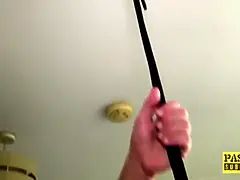Chubby sub restrained and hammered by maledom Pascal White