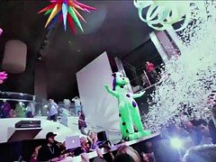 Sexy playmates spear fishing in topless