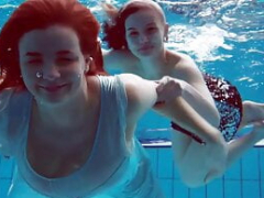 Hottest underwater chicks getting naked – Dashka and Vesta