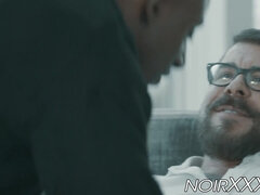 Hunky Rocco Steele stuffs his fat cock inside black jock