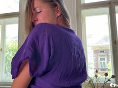Grosse titten, Braunhaarige, Kleid, Absätze, Masturbation, Milf, Solo, Ehefrau
