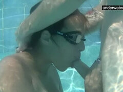 ビキニ, フェラチオ, フェティッシュ, ハードコア, なめる, プール, ティーン, 水中